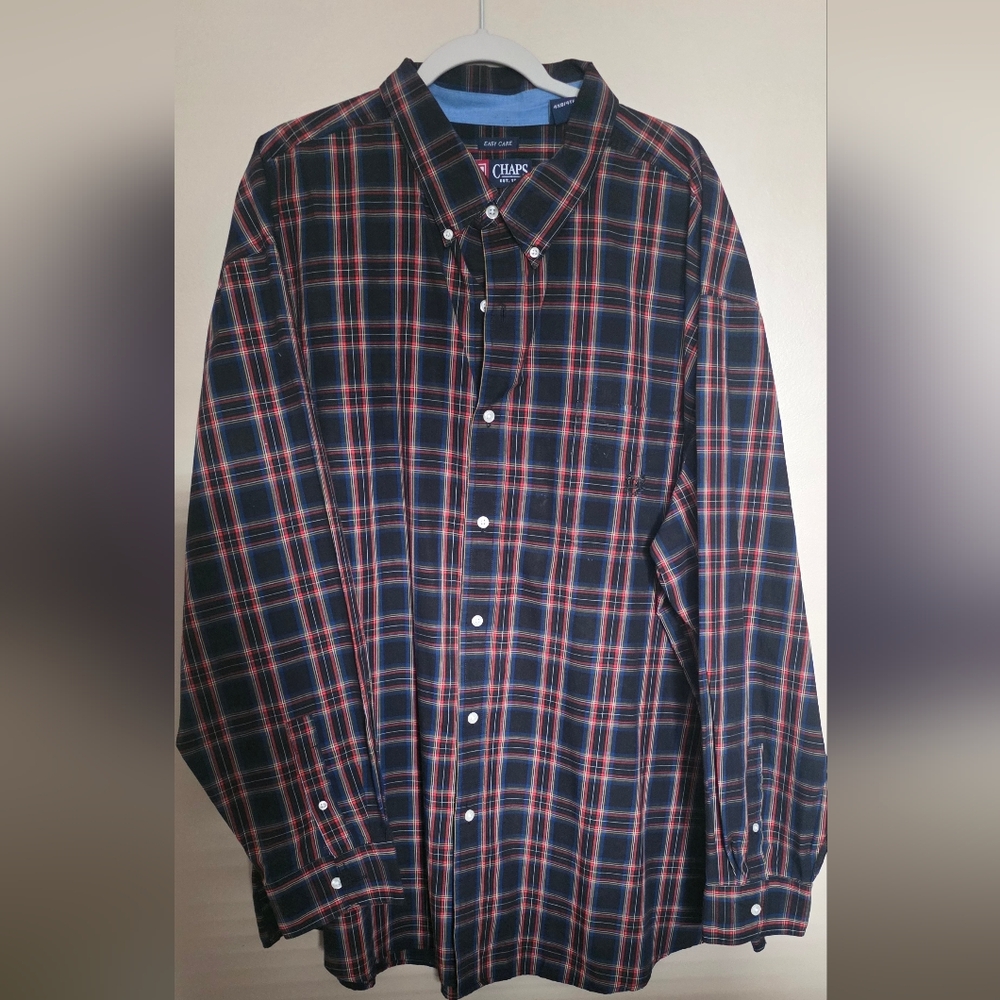 Classic Men's Plaid Shirt - Black and Red